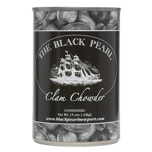 The Black Pearl Clam Chowder New England Famous Condensed Soup, 15 Ounce (3 Cans)