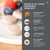 Isagenix Snacks - Nutritionally Balanced Plant-Based Snack - Wild Berry Flavor - 60 Chewable Wafers