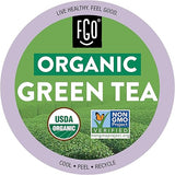 FGO Organic Green Tea K-Cup Pods for Keurig, 24 Count (Pack of 1), Premium Green Tea is USDA Organic, Non-GMO, & Recyclable with Naturally Occurring