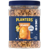 PLANTERS Honey Roasted Peanuts, Sweet and Salty Snacks, Plant-Based Protein , 34.5 Oz (2 Tubs)