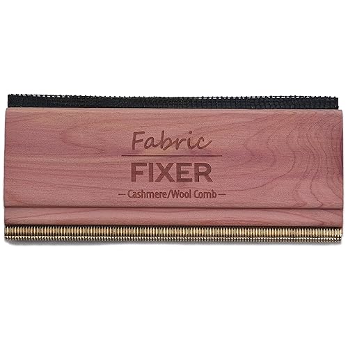 Cashmere Pill Remover Comb with Natural Cedar Wood Handle (Double Edge Design) Wool Sweater Fuzz Comb & Fabric Pilling Remover for Delicate Clothing