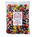 Assorted Hard Candy Fruit Barrels - 4 lbs Bulk Individually Wrapped Orange Cherry Apple Lemon Grape Fresh Sweet Individually Wrapped Classic Treats