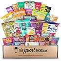 Deluxe VEGAN Snacks Care Package: Delicious Vegan Jerky, Protein Bars, Cookies, Chips, Puffs, Fruit & Nuts, Healthy Gift Basket Alternative, Snack