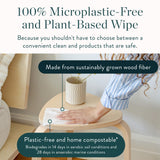 Biom All-Purpose Cleaning Wipes Refill (8pk x 60ct Each)- Fragrance Free - Biodegradable, All Natural, Plant-Based, Non-Toxic Wipes for Home & Travel