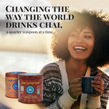 Blue Lotus Chai - Golden Rooibos Flavor Masala Chai - Makes 65 Cups - 2 Ounce Masala Spiced Chai Powder with Organic Spices - Instant Indian Tea No