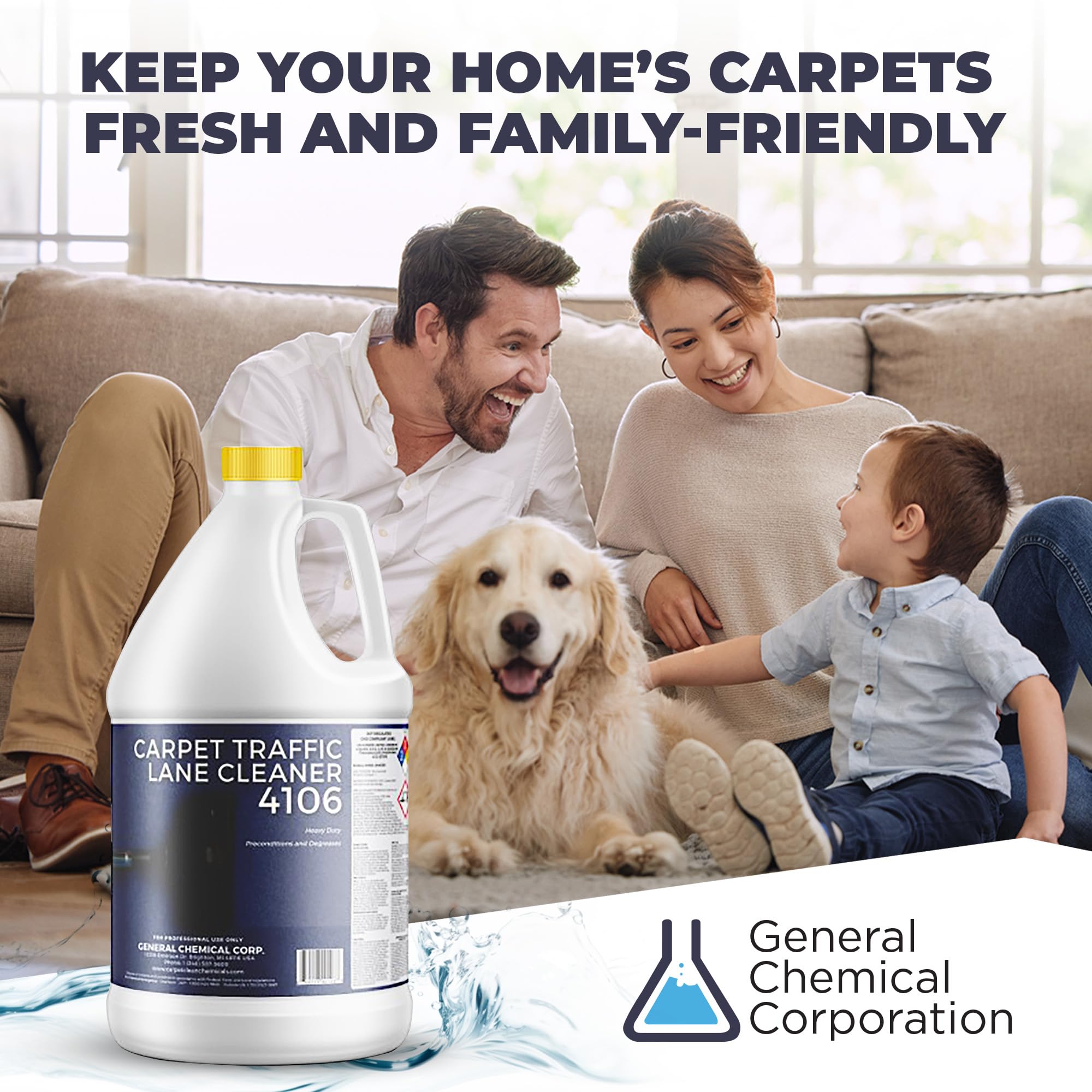 CarpetGeneral Carpet Traffic Lane Cleaner 4106 - Concentrated Carpet Pre Treatment Stain Remover - Incredible Stain Remover - Ideal for Industrial