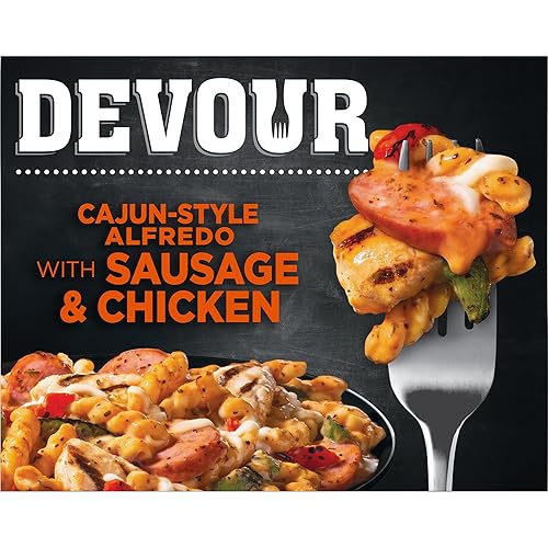 DEVOUR Cajun-Style Alfredo with Smoked Sausage & Chicken Frozen Meal, 10 oz Box