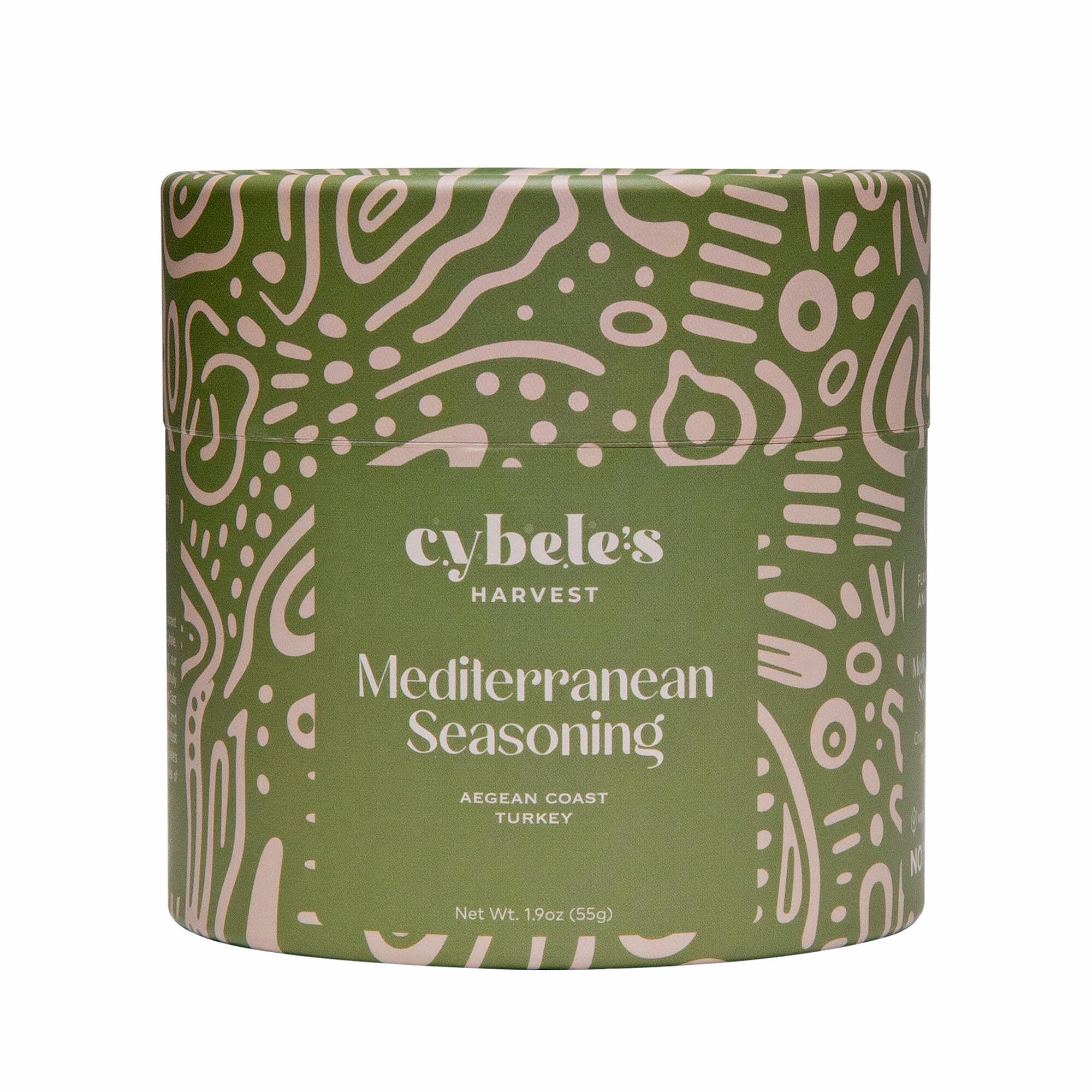 Cybele’s Harvest Mediterranean Seasoning 1.9oz, Herb Spice Blend, Greek Seasoning Alternative for Chicken Fish Vegetables