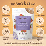 Waka Traditional Chai Tea Powder Mix - Chai Tea Concentrate Sugar Free, Pure Leaves from India, Natural Spices, Unsweetened, No Additives (4.5oz