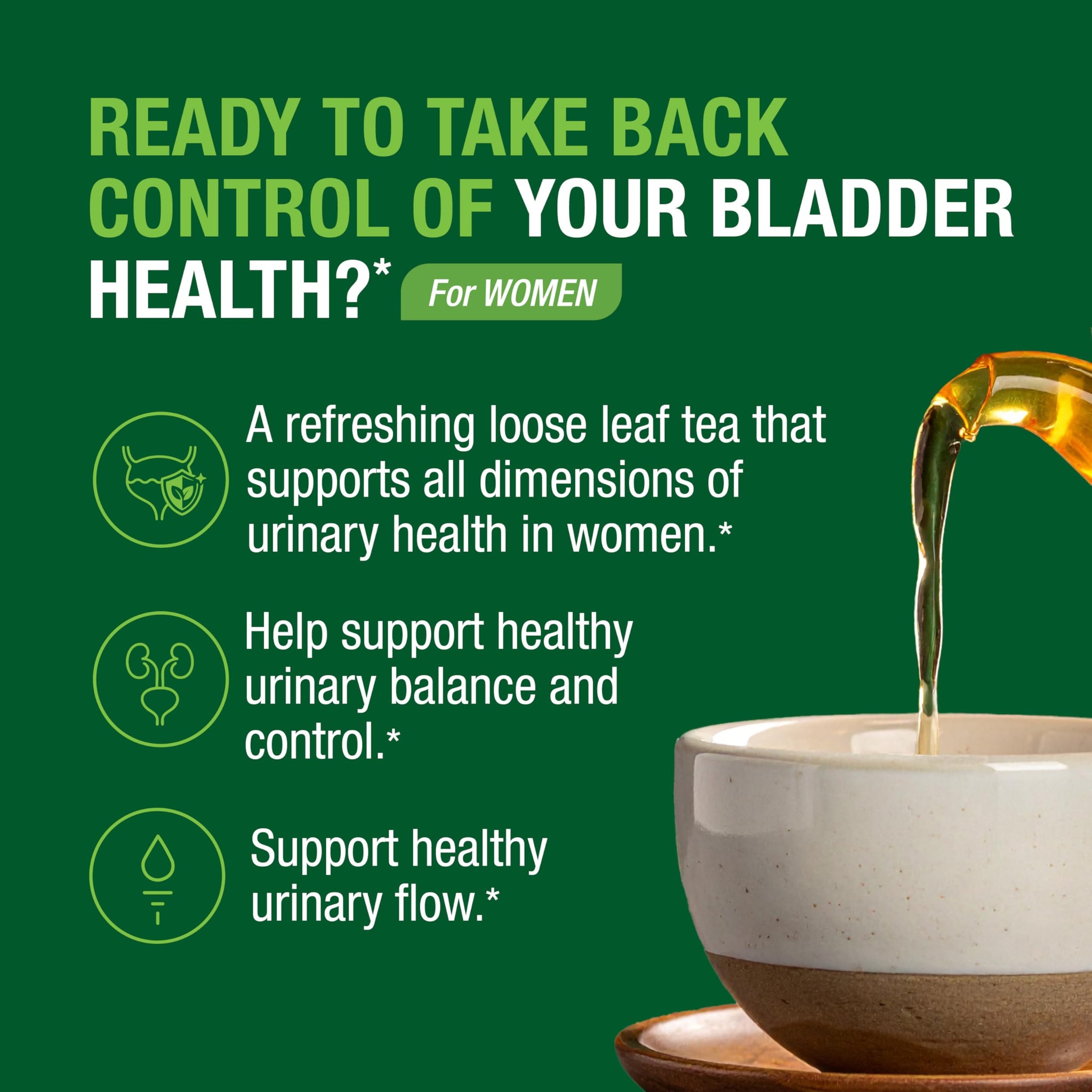 Bell Bladder Control Tea for Women™ - A Special Herbal Tea to Help Support Healthy Urinary Balance and Control - Kidney Tea