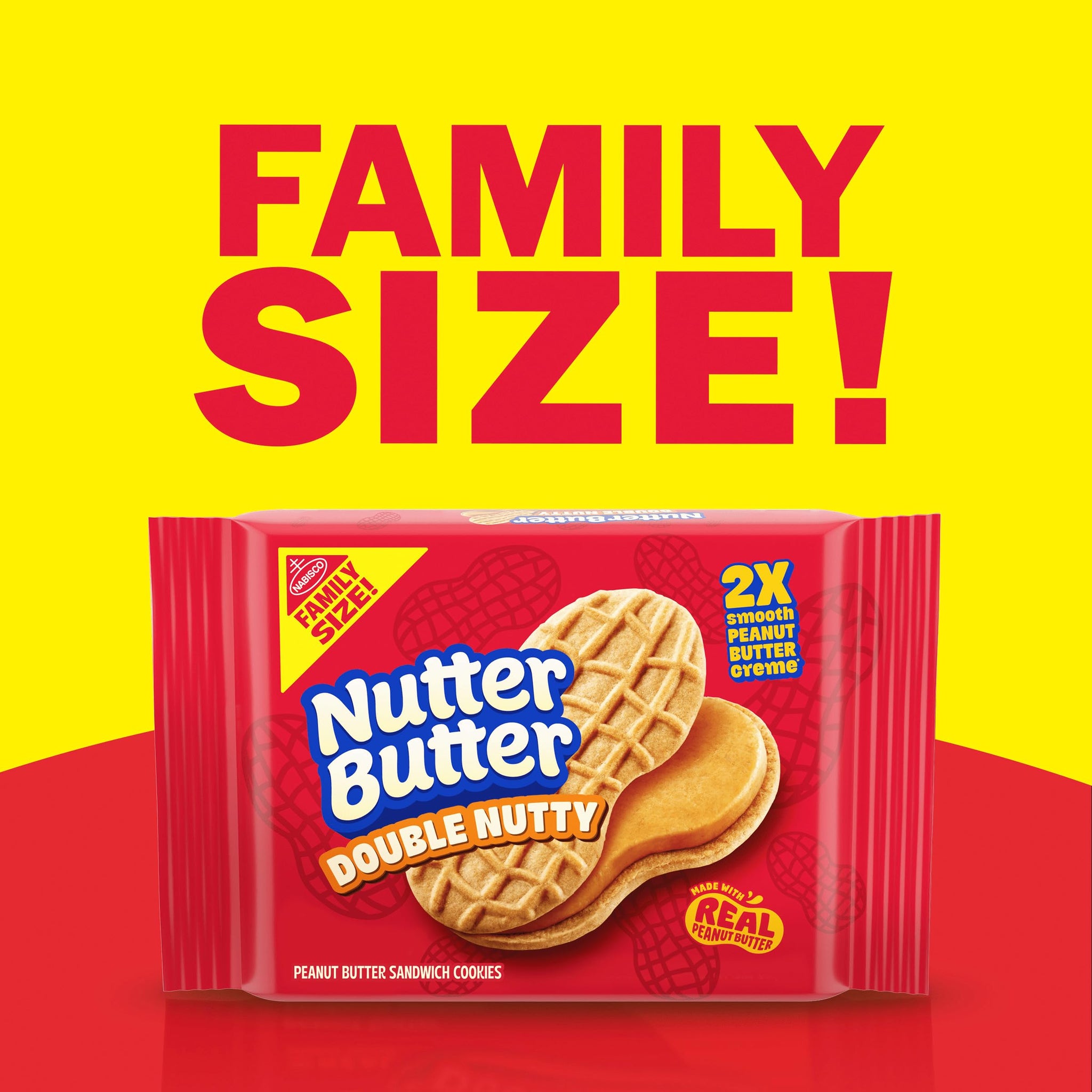 Nutter Butter Double Nutty Peanut Butter Sandwich Cookies, 1 Pack (15.27 oz.)