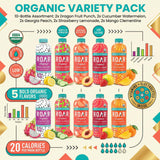 Roar Organic Beverages Variety Pack, 10-Pack (18oz Bottles) - Strawberry Lemonade, Dragon Fruit Punch, Mango Clementine, Blackberry Lemonade & Georgia