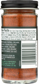 Frontier Co-op Organic Harissa Seasoning, 1.9 Ounce Bottle, N. African Heat with Chili Peppers, Cayenne, Paprika & Coriader