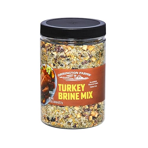 Orrington Farms Turkey Brine Mix | Savory Blend of Sea Salt, Cranberries, Sage, Juniper Berries & More | Brine Turkeys up to 25 Pounds | No Artificial