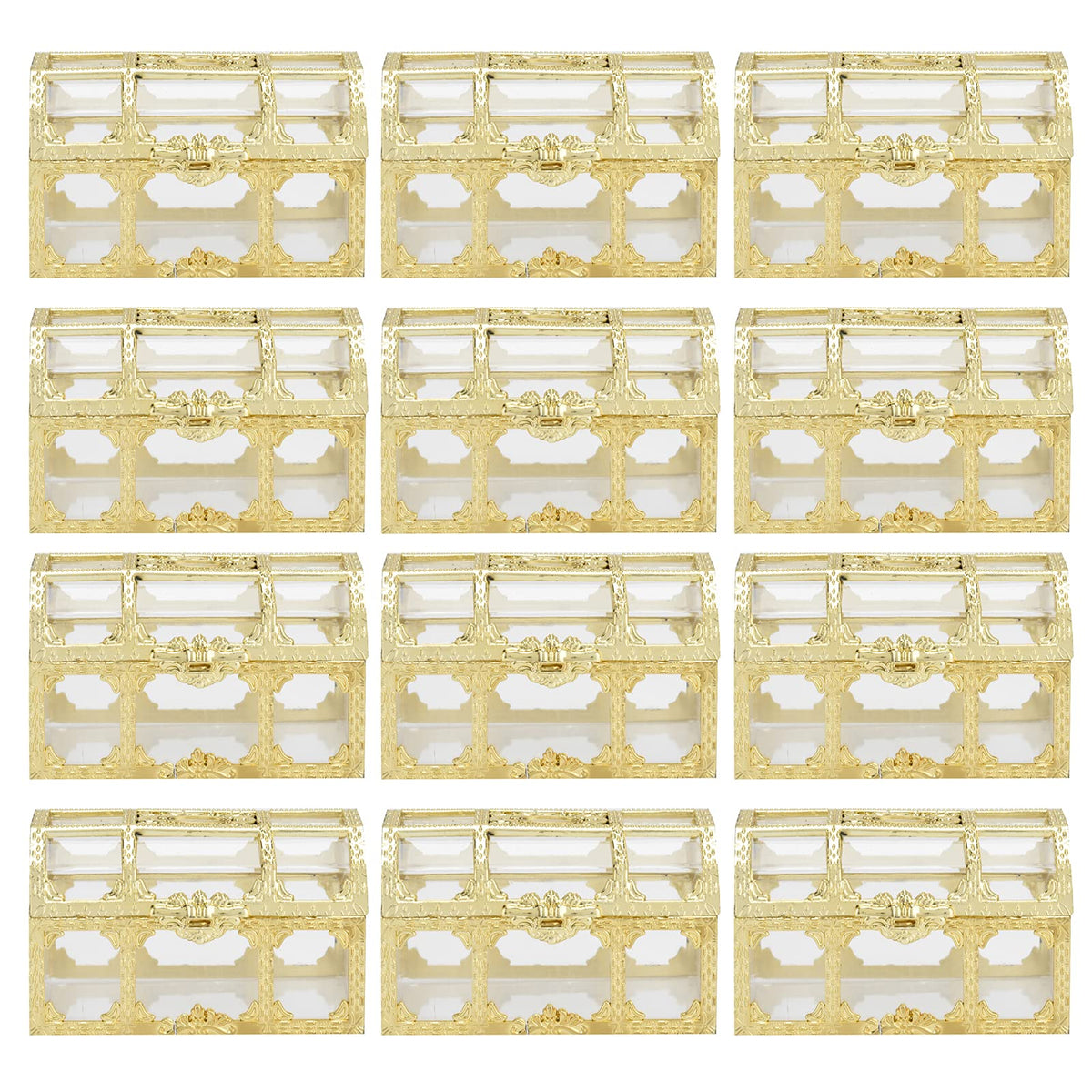 QANYEGN 12PCS Hollow Out Candy Box, Chocolate Gift Treat Boxes, Wedding Container Case for Wedding, Parties Use(Small-ld)