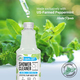 Mighty Mint Daily Shower Cleaner Spray - No Rinse, No Scrub Solution for Glass, Tile & Grout - Plant Based Formula with Peppermint Scent - 16 oz.