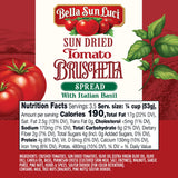 Bella Sun Luci Sun Dried Tomato Bruschetta Spread with Italian Basil, Mediterranean Italian Style Sun-Ripened Tomatoes, Kosher, Vegan, Gluten-Free
