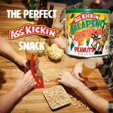 ASS KICKIN’ Jalapeno Cheddar Spicy Hot Peanuts - 12oz - Perfect Premium Ultimate Spicy Snack Gourmet Gift Hottest Peanuts - Try if you dare!