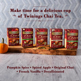Twinings Decaffeinated Chai Tea, Black Tea Blend with Cinnamon, Ginger, Cardamon, 20 Count (Pack of 3)