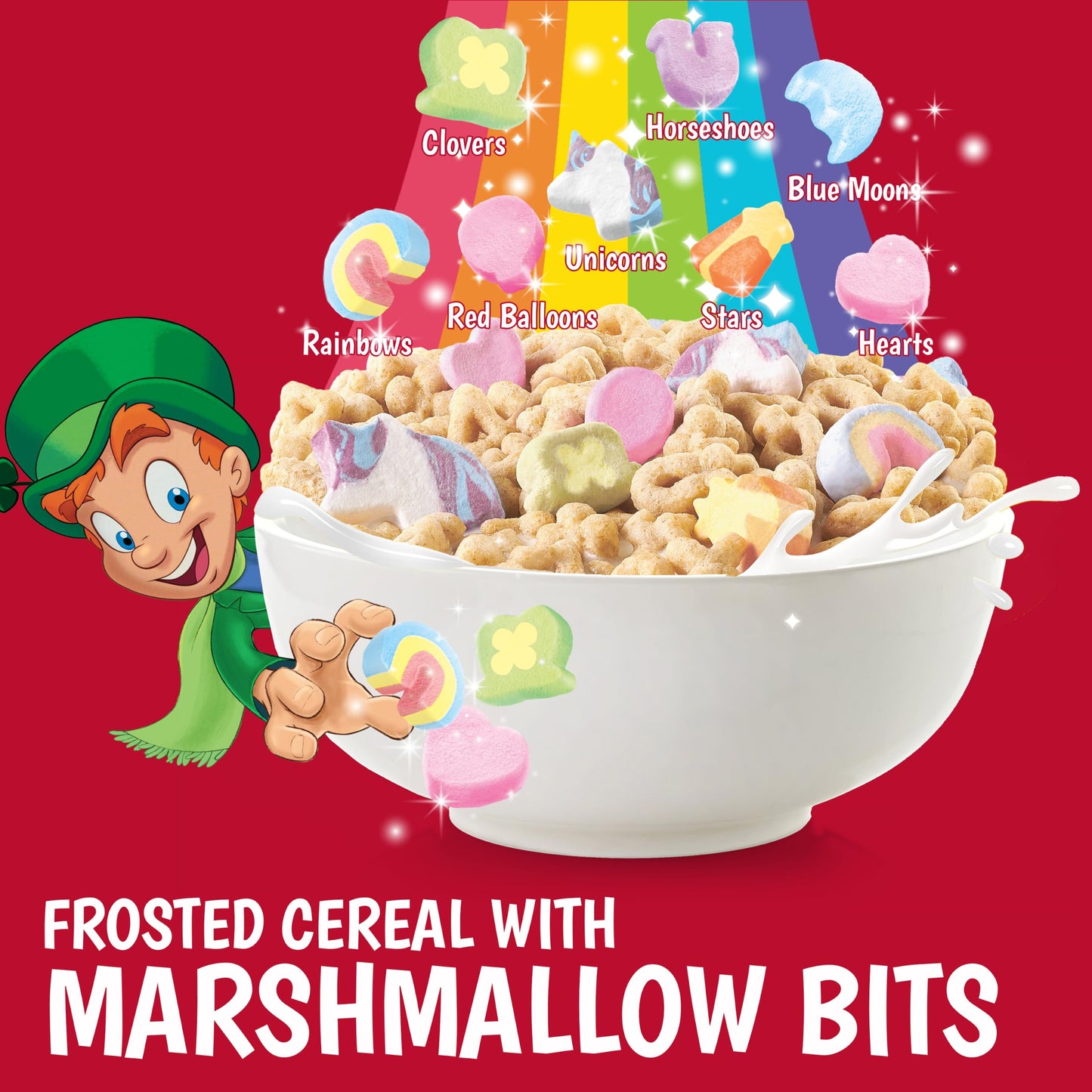 Lucky Charms Gluten Free Cereal with Marshmallows, Kids Breakfast Cereal, Made with Whole Grain, 10.5 oz