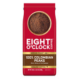 Eight O'Clock Coffee 100% Colombian Peaks & Arabica, 30 Ounce (Pack of 1) Medium Roast Ground Coffee, Rich & Winey