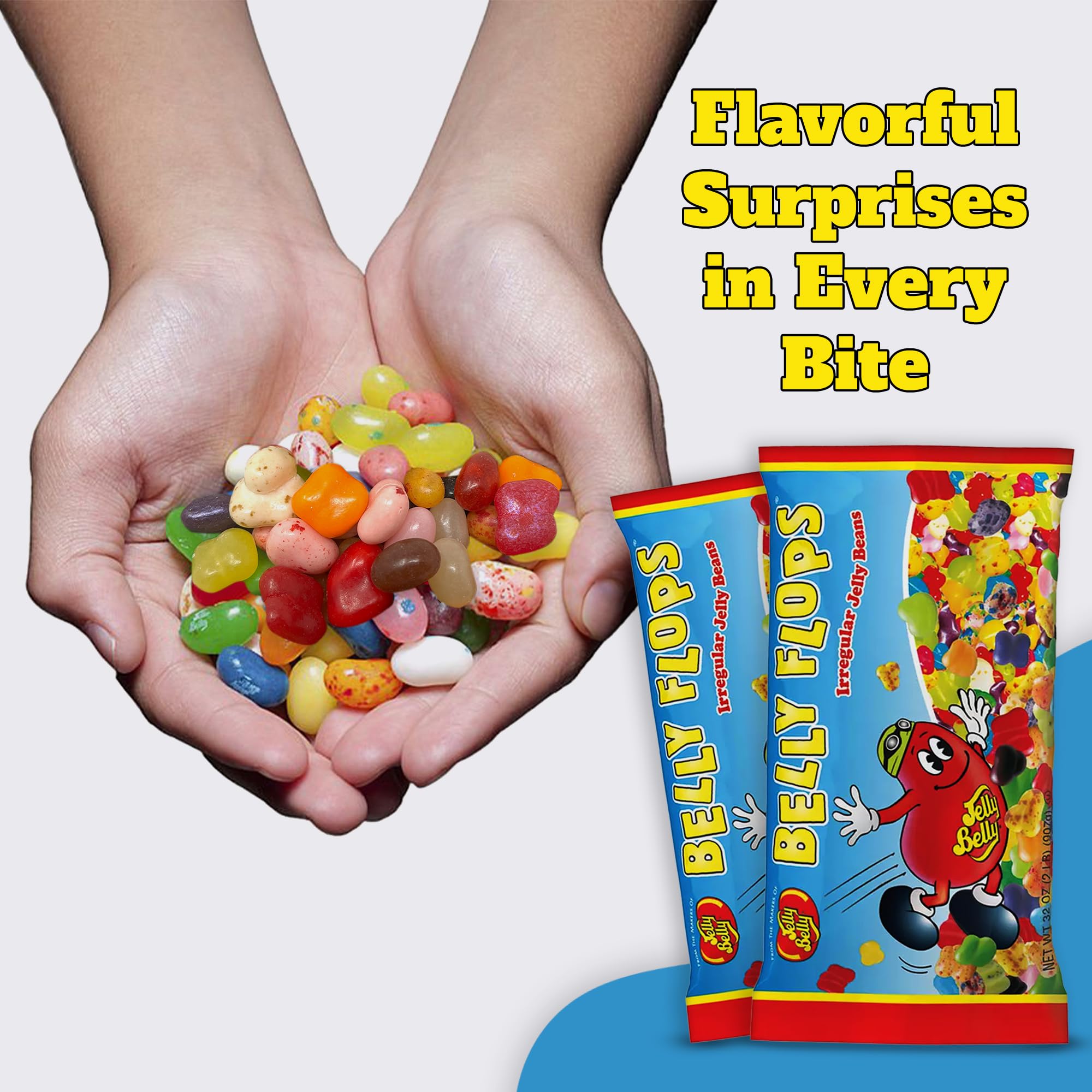 Jelly Belly Belly Flops® Jelly Beans - 2 lb. Bag - 2 Pack - Official, Genuine, Straight from the Source