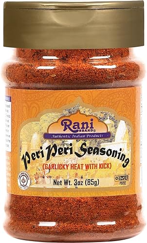 Rani Peri Peri Seasoning (Garlicky Heat with Kick) 3oz (85g) PET Jar ~ Shaker Top | All Natural | Vegan | Gluten Friendly | NON-GMO | Indian Origin