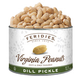 FERIDIES Extra Large Virginia Peanuts, Dill Pickle Flavored Spiced Gourmet Nuts, 18oz Tin
