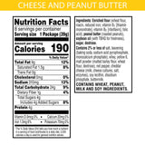 Keebler Cheese and Peanut Butter Sandwich Crackers, Single Serve, 1.38 oz Packages, 8 Count(Pack of 6)