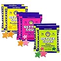 Better Sour Variety Pack, Guava Calamansi, Pomegranate Apricot, and Passion Fruit Sour Gummy Stars, Bold Fruit Flavor, mouthwatering Sour Candy, Vegan