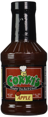Corky's Memphis' Own Bar B Q Sauce * New Apple Flavor Barbecue Sauce * Net Weight 18 oz