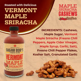 Sugar Bob’s Finest Kind, Maple Sriracha Cashews, Slow Roasted Sweet and Salty Nuts, Handmade in Vermont, 2.5 oz (Pack of 3)