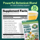Ovida Dandelion Wolfberry Tea - Natural Kidneys & Liver Health Tea, Organic Herbal Tea with Milk Thistle, Turmeric & Goji Berry, Seven Herbal