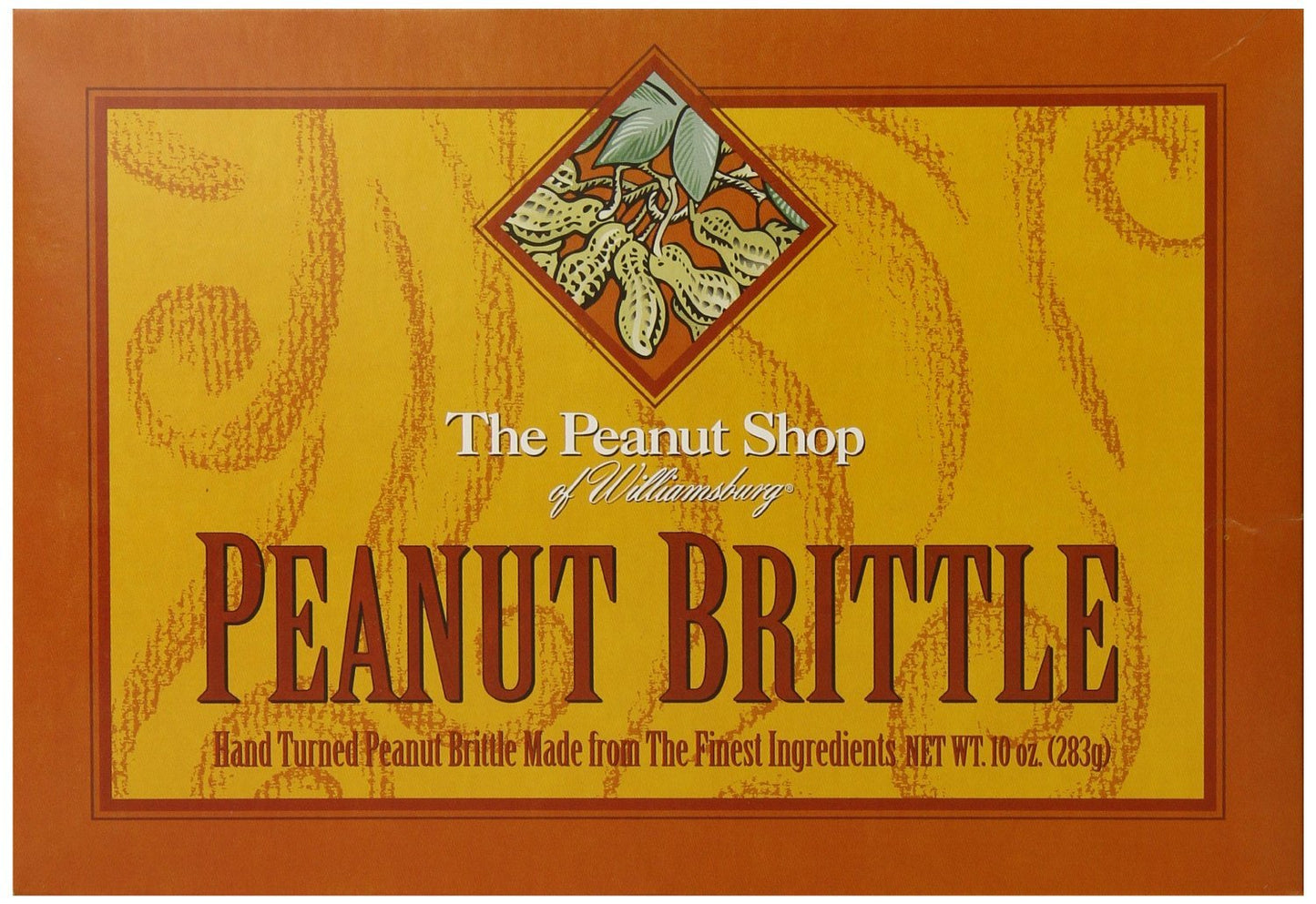 The Peanut Shop of Williamsburg Homestyle Brittle Box, Old-Fashioned Peanut Candy from Williamsburg, Peanut Brittle Hand Pulled in Copper Kettles