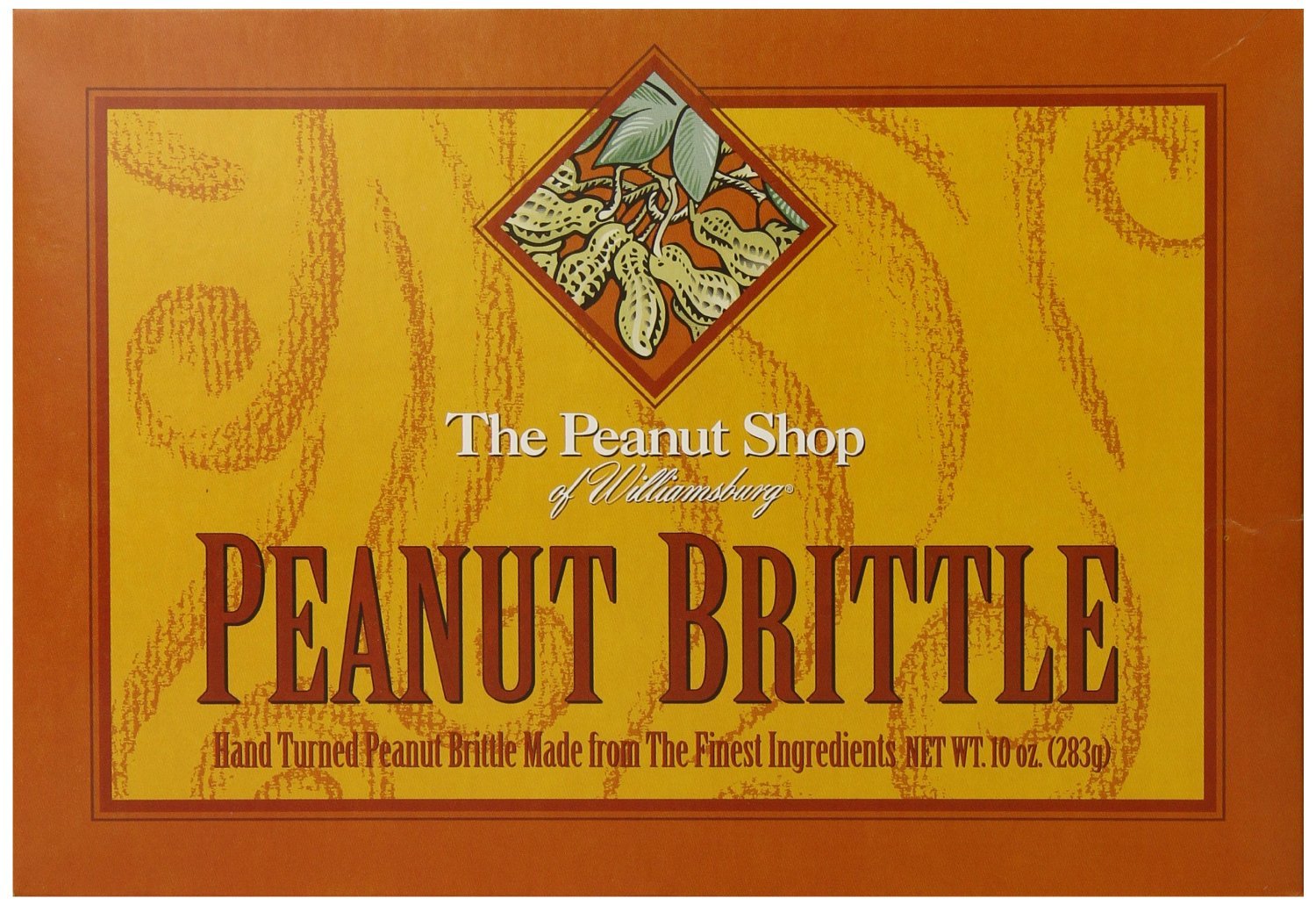 The Peanut Shop of Williamsburg Homestyle Brittle Box, Old-Fashioned Peanut Candy from Williamsburg, Peanut Brittle Hand Pulled in Copper Kettles