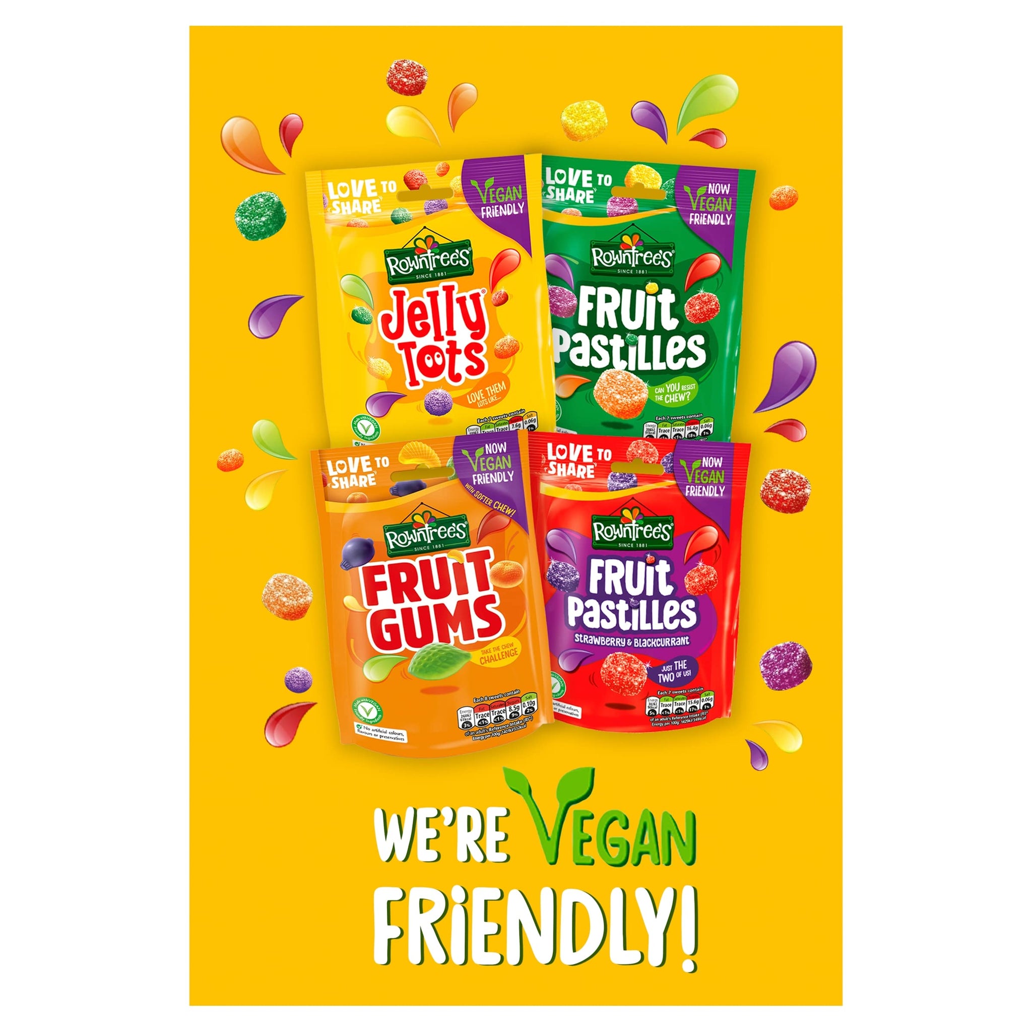 Original Rowntrees Jelly Tots Sweets Bag Pouch Imported From The UK England-Rowntrees Jelly Tots, 150 g