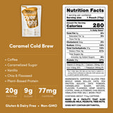 Oats Overnight - Caramel Cold Brew - Vegan, 20g Protein, High Fiber Breakfast Shake 65mg Caffeine - Gluten Free, Non GMO Oatmeal (2.6 oz per meal) (8