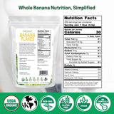 Z Natural Foods Organic Banana Flakes - Crisp Ripe Bananas for Potassium & Fiber Support, Digestive Health, Skin Glow - Natural Flavor & Dried Flake