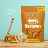 Platinum - Honey Roasted Cashews 11 oz Resealable Pouch | Flavored Cashew Nuts | Sweet Roasted & Tasty Gourmet Nut | Snack on the Go, Work, School |