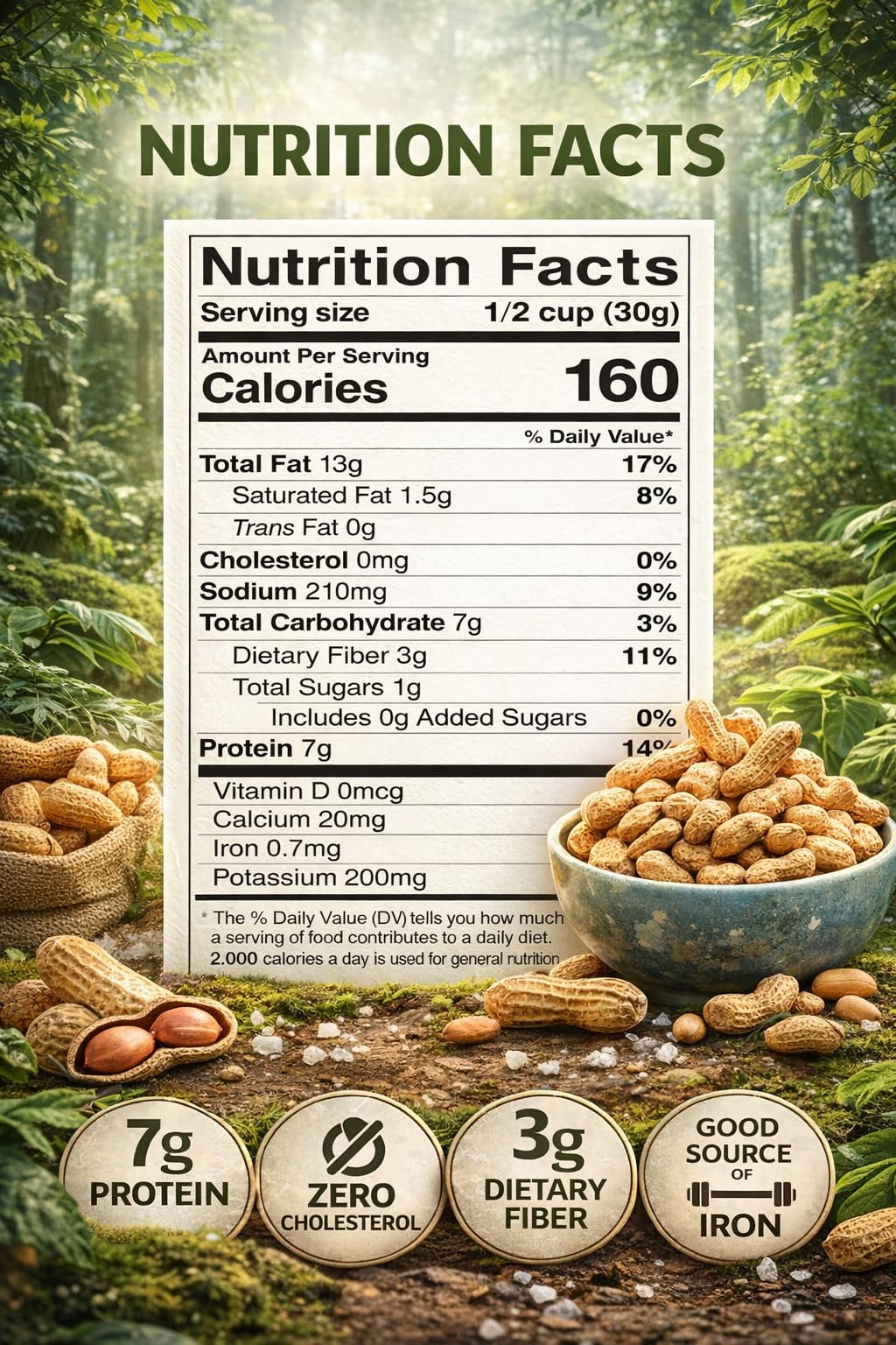 Peanuts In Shell | 1 LB Bulk Value Pack | Roasted & Salted - Healthy natural snack, Perfect for office, share and TO-GO - Crunchy Whole Peanuts