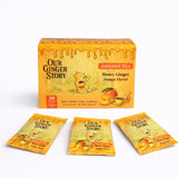 Premium Honey Ginger Instant Tea Crystals, Mango Flavor, 20 Sachets, Real Ginger, Real Honey, Pure Cane Sugar, Caffeine Free, Hot Or Cold Single Serve