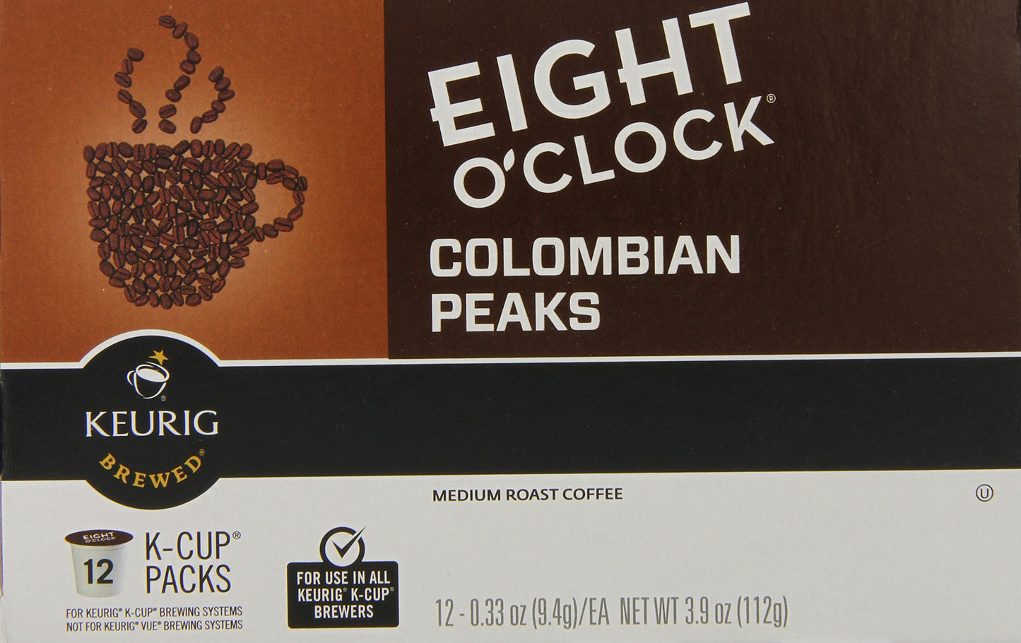 Eight O'Clock Colombian K-Cups for Keurig K-Cup Brewers, 72 Count