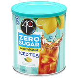 4C Zero Sugar Powdered Drink Mix Cannisters, Zero Sugar Decaffeinated Iced Tea, 22 Quarts, Family Sized Cannister, Low Calorie, Thirst Quenching