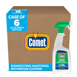 Comet Disinfecting-Sanitizing Bathroom Cleaner, 32 Oz Trigger Spray Bottle, 8/carton