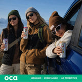 OCA ZERO 3-Flavor Variety Pack (Berry Acai, Tropical Mango, Strawberry Watermelon), Organic energy drink, zero sugar, gluten-free, vegan plant-based