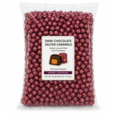 Dark Chocolate Salted Caramel Candy, Christmas Wrapped Caramels - 25 lb (Approx. 1,125 pieces)