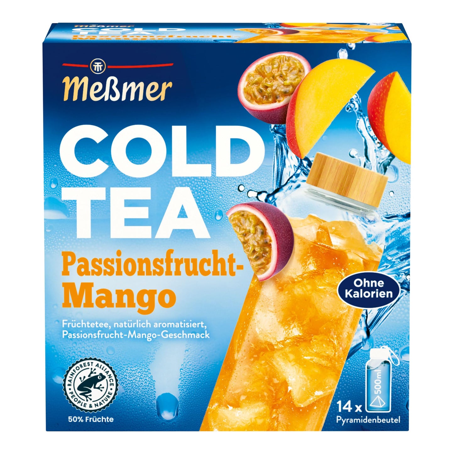 Messmer COLD TEA Passionfruit Mango tea 14 tea bags/1ct. Made in Germany