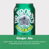 Dr. Brown's Ginger Ale Soda - A New York Original - 24 Cans of Refreshing, Kosher, Gourmet Soda Pop - Ginger Ale Soda - 24 x 12 oz Cans