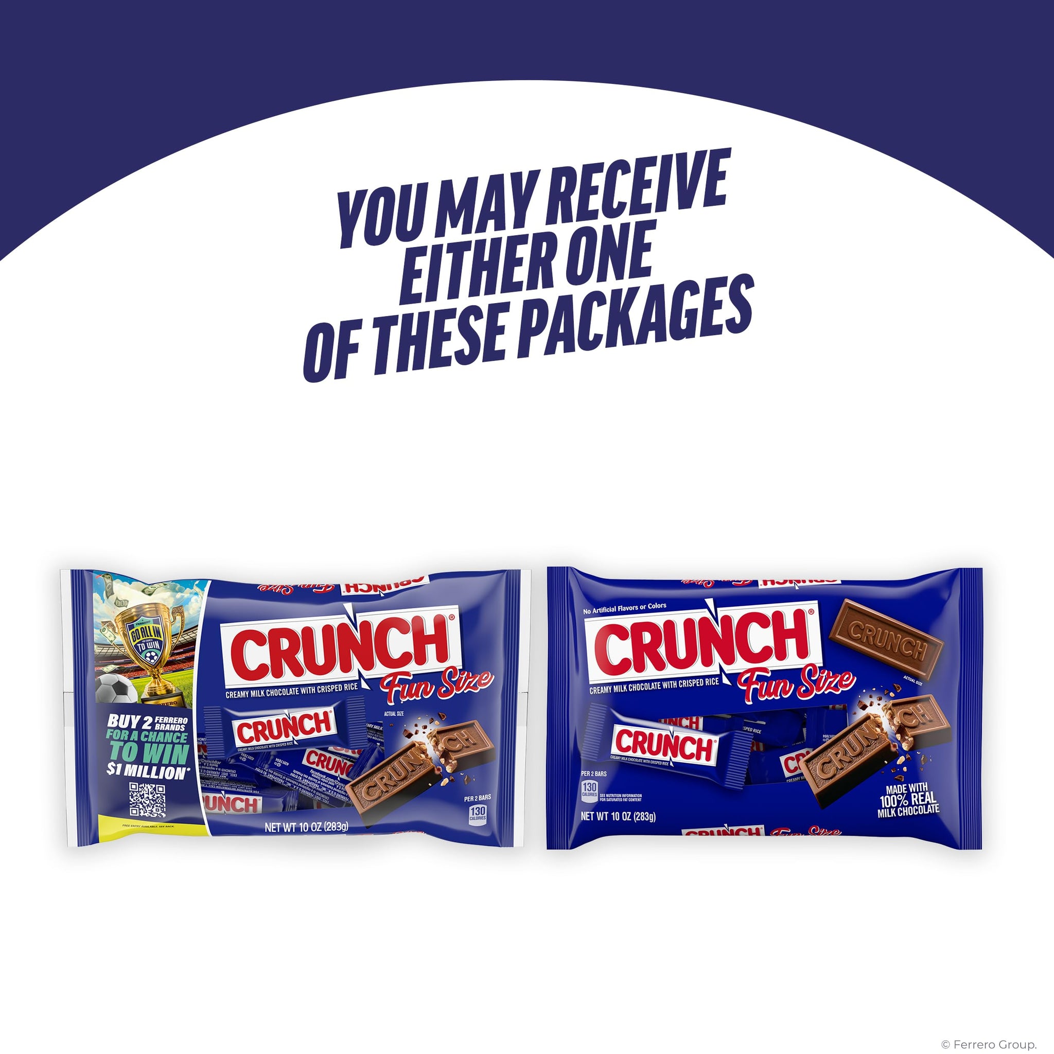 Crunch, Fun Size Candy Bars, Creamy Milk Chocolate with Crisped Rice, Individually Wrapped Candy, Shareable Pack, 10 Ounce