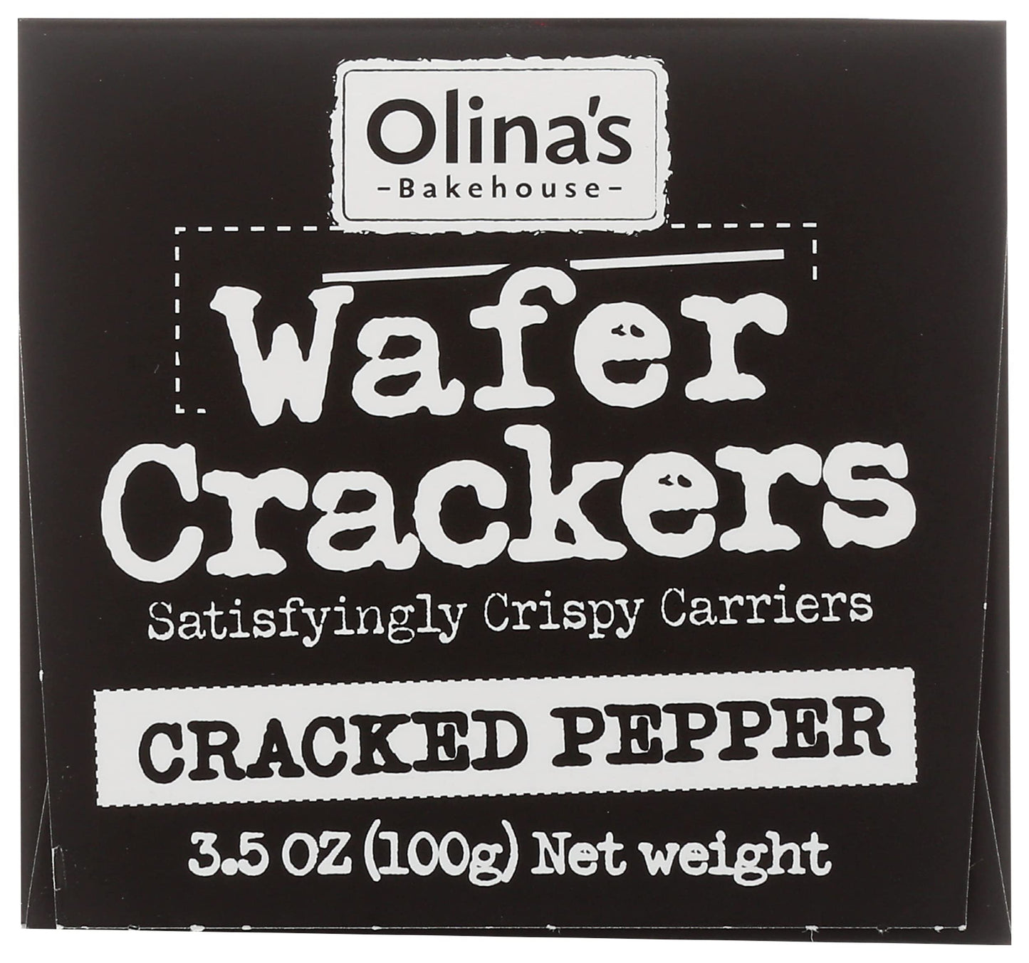 Olinas Bakehouse, Cracker Wafer Pepper, 3.5 Ounce